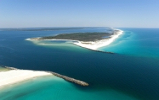 亚洲大堡礁澳大利亚澳洲蔚蓝俯拍航拍图片