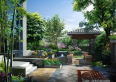 北京朱雀门庭院景观设计图片
