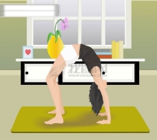 健康休闲健身女性瑜伽休闲运动健康