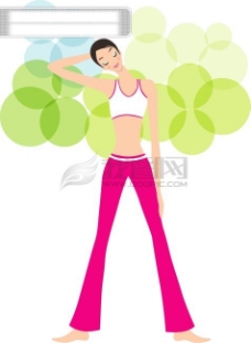 健康女性健身女性瑜伽休闲运动健康