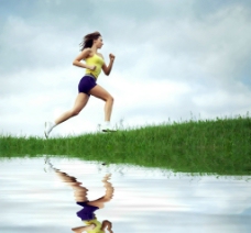 女性运动跑步美女健身活力图片