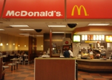 麦当劳 餐厅 美食 美式 快餐 室内 商业图片