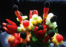 工艺品蔬果水果雕刻示范艺术食材花工艺精湛陈列展品展示棒图片