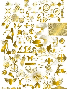 家居地板金色花纹素材图片