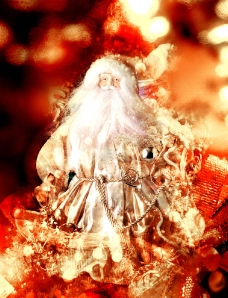 白色圣诞老人图片