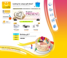 情侣礼物生日礼物网站界面韩国模板图片