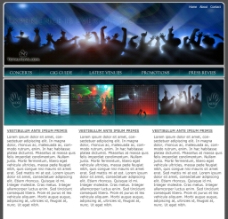 欧美音乐会网页模块设计图片