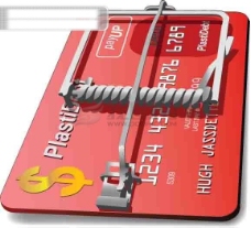 创意设计信用卡陷阱矢量素材