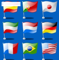 世界国旗世界各国飘扬国旗图片
