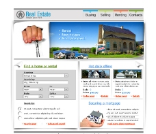 房产楼盘公司网站界面 欧美模板图片