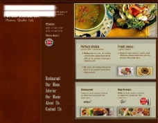 美食 餐厅 棕色背景 网页模版 宴席图片