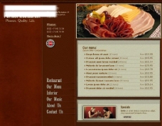 美食 餐厅 棕色背景 网页模版 宴席 西餐图片